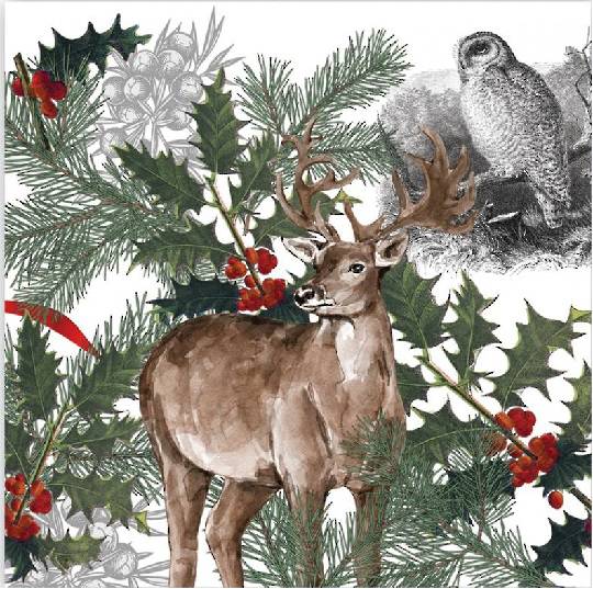 Winter Woodland Paper Napkins 33cm